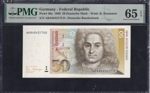Germany (GFR), 50 Deutsche Mark, 1989, Gem UNC 65 EPQ