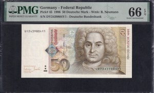 Germany (GFR), 50 Deutsche Mark, 1996, Gem UNC 66 EPQ