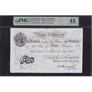 Great Britain, 5 Pounds, 1934-44, Choice Extremely Fine 45