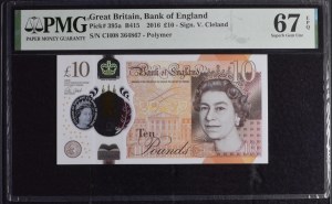 Great Britain, 10 Pounds, 2016, Superb Gem UNC 67 EPQ
