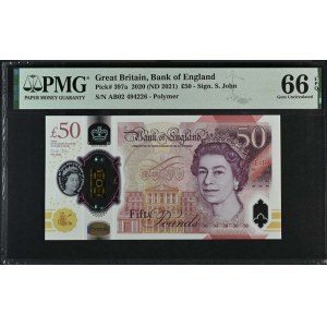 Great Britain, 50 Pounds, 2020 (2021), Gem UNC 66 EPQ