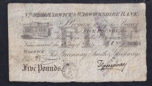 Great Britain, 5 Pounds, 1885, F