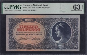 Hungary, 10000 Milpengo, 1946, Choice UNC 63 EPQ