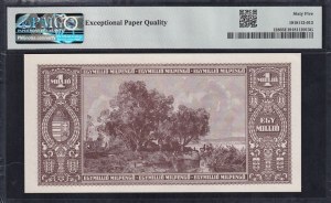 Hungary, 1 Million Milpengo, 1946, Gem UNC 65 EPQ