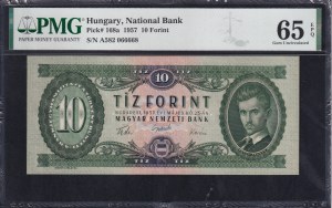 Hungary, 10 Forint, 1957, Gem UNC 65 EPQ