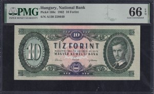 Hungary, 10 Forint, 1962, Gem UNC 66 EPQ