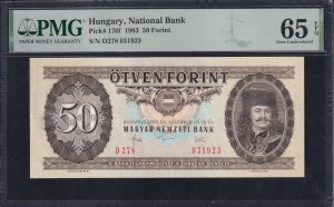 Hungary, 50 Forint, 1983, Gem UNC 65 EPQ