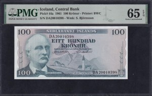 Iceland, 100 Kronur, 1961, Gem UNC 65 EPQ