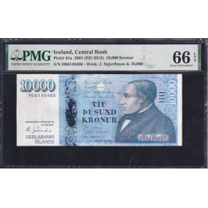 Iceland, 10000 Kronur, 2001 (2013), Gem UNC 66 EPQ