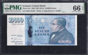 Iceland, 10000 Kronur, 2001 (2013), Gem UNC 66 EPQ