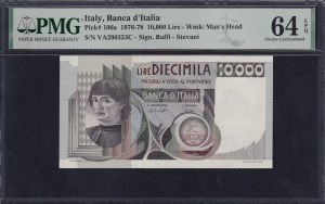Italy, 10000 Lire, 1976-78, Choice UNC 64 EPQ