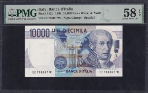 Italy, 10000 Lire, 1984, Choice About UNC 58 EPQ