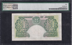 Jamaica, 1 Pound, 1942-48, About UNC 50