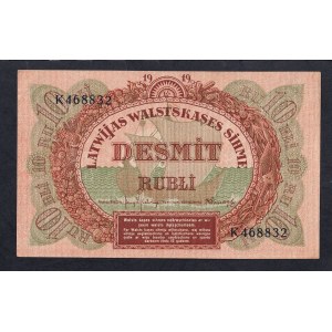Latvia, 10 Rubles, 1919, XF