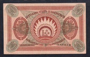 Latvia, 10 Rubles, 1919, XF