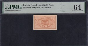 Latvia, 25 Kapeikas, 1920, Choice UNC 64
