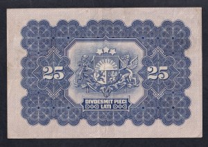Latvia, 25 Latu, 1928, VF+