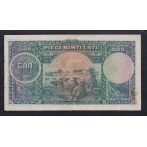 Latvia, 500 Latu, 1929, F