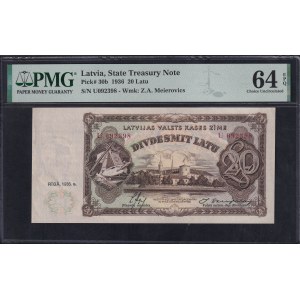 Latvia, 20 Latu, 1936, Choice UNC 64 EPQ