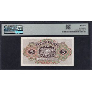 Lettonie, 5 Lati, 1940, Choice UNC 64