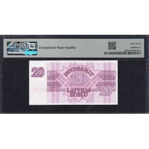 Latvia, 20 Rublu, 1992, Superb Gem UNC 67 EPQ