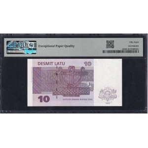 Latvia, 10 Latu, 1992 (1993), Choice About UNC 58 EPQ