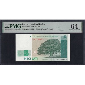 Latvia, 5 Lati, 1996, Choice UNC 64