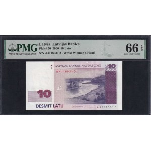 Latvia, 10 Latu, 2000, Gem UNC 66 EPQ