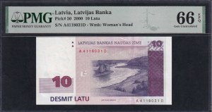 Latvia, 10 Latu, 2000, Gem UNC 66 EPQ