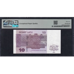 Latvia, 10 Latu, 2000, Gem UNC 66 EPQ