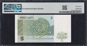 Latvia, 5 Lati, 2009, Superb Gem UNC 67 EPQ
