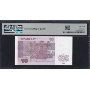 Latvia, 10 Latu, 2008, Superb Gem UNC 67 EPQ