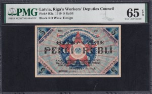 Latvia, 5 Rubli, 1919, Gem UNC 65 EPQ