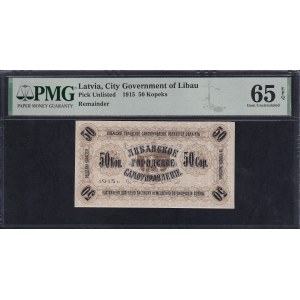 Latvia, 50 Kopeks, 1915, Gem UNC 65 EPQ