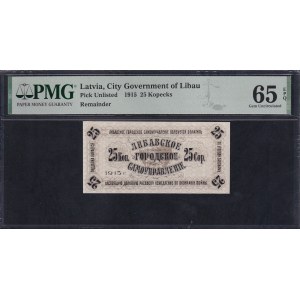 Latvia, 25 Kopecks, 1915, Gem UNC 65 EPQ
