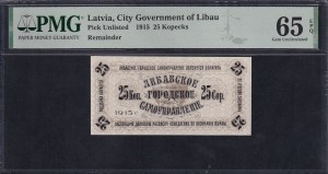 Latvia, 25 Kopecks, 1915, Gem UNC 65 EPQ