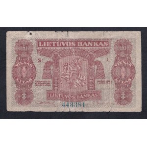 Lithuania, 1 Litas, 1922, F