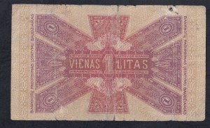 Lithuania, 1 Litas, 1922, F
