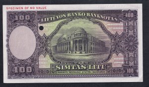 Lithuania, 100 Litu, 1928, UNC, 