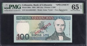 Lithuania, 100 Litu, 1994, Gem UNC 65 EPQ, 