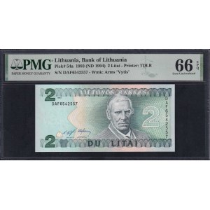 Lithuania, 2 Litai, 1993 (1994), Gem UNC 66 EPQ