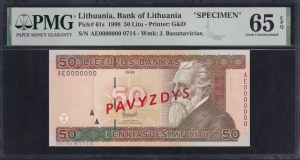 Lithuania, 50 Litu, 1998, Gem UNC 65 EPQ, 