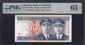 Lithuania, 10 Litu, 2001, Gem UNC 65 EPQ,