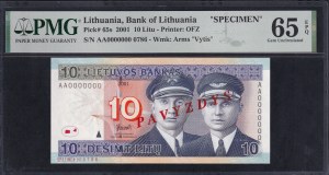Lithuania, 10 Litu, 2001, Gem UNC 65 EPQ, 