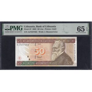 Lithuania, 50 Litu, 2003, Gem UNC 65 EPQ