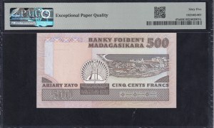 Madagascar, 500 Francs, 1983-87, Gem UNC 65 EPQ