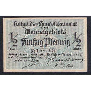 Memel, 1/2 Mark, 1922, AU