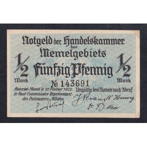 Memel, 1/2 Mark, 1922, AU
