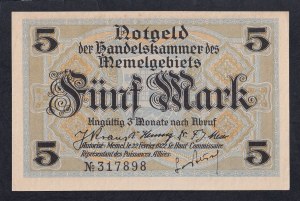 Memel, 5 Mark, 1922, aUNC