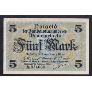 Memel, 5 Mark, 1922, aUNC
